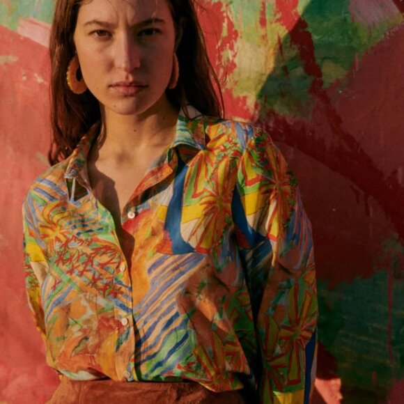 Sezane X Geoffroy Pithon Pierro Shirt, Size 44 - Picture 6 of 6